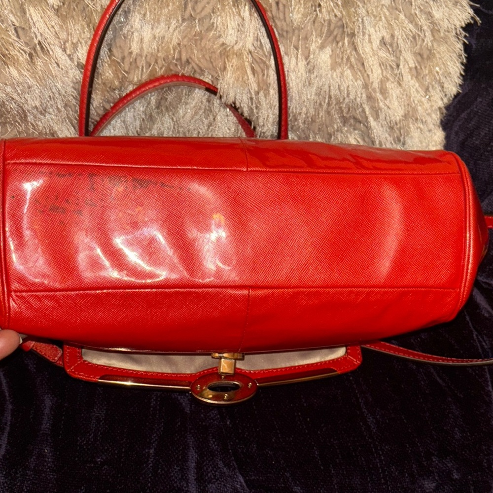 Vintage Coach Red Leather Satchel - Picture 3 of 11